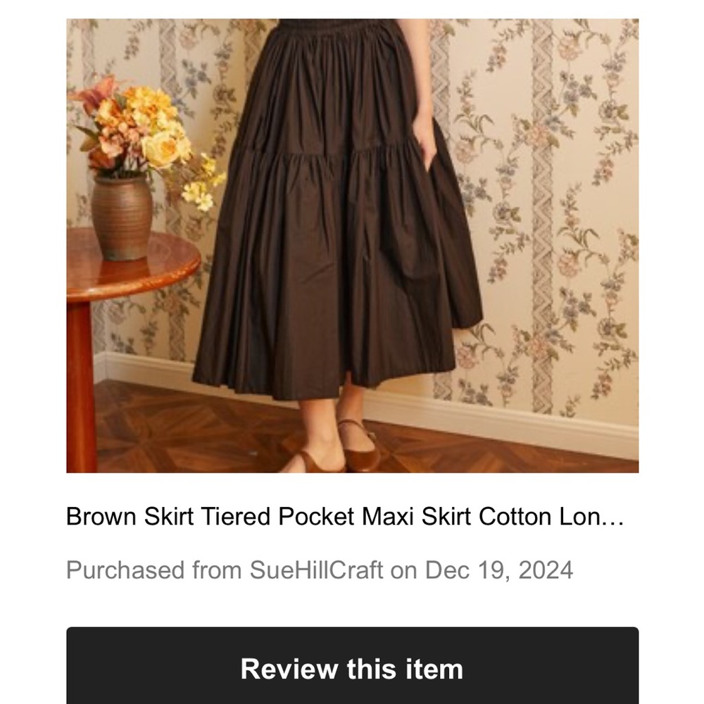 Black Tiered Maxi Skirt